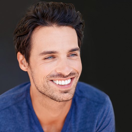 Handsome, smiling man with perfect teeth