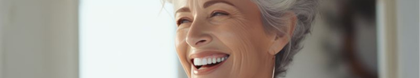 Portrait of mature woman with beautiful teeth